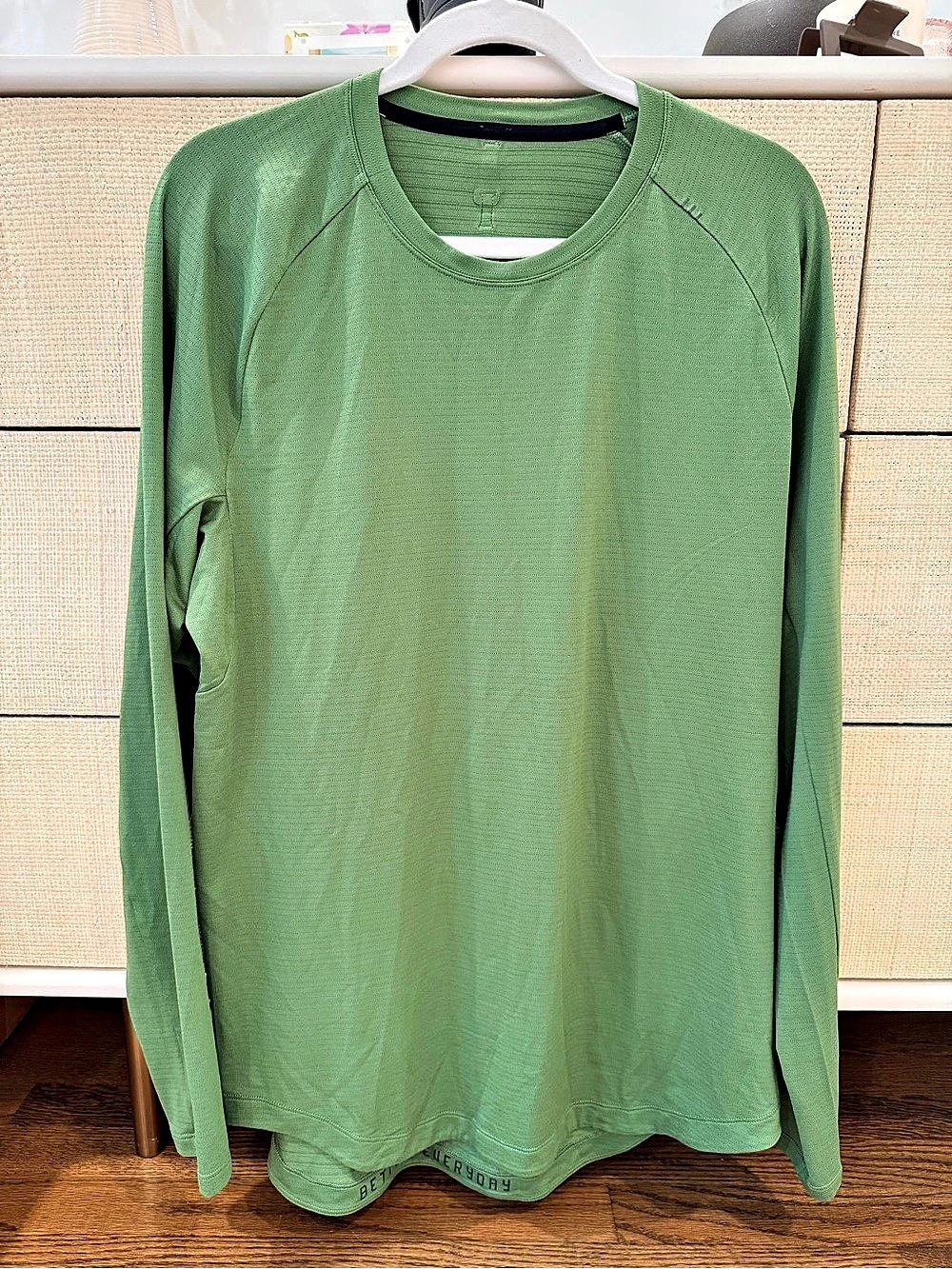 LULULEMON Men’s Drysense Training Long Sleeve Shirt In Olive Green Large